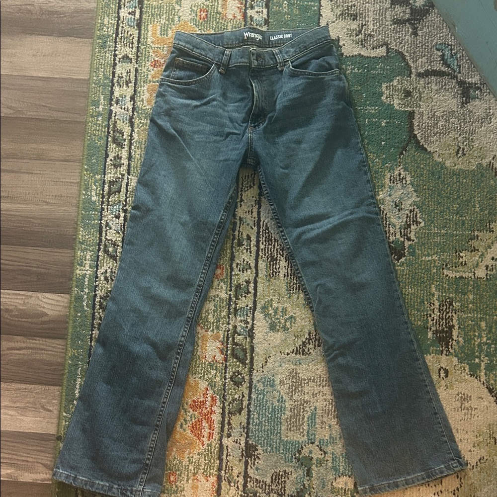 Wrangler Men's Bootcut Jeans in Deep Blue
